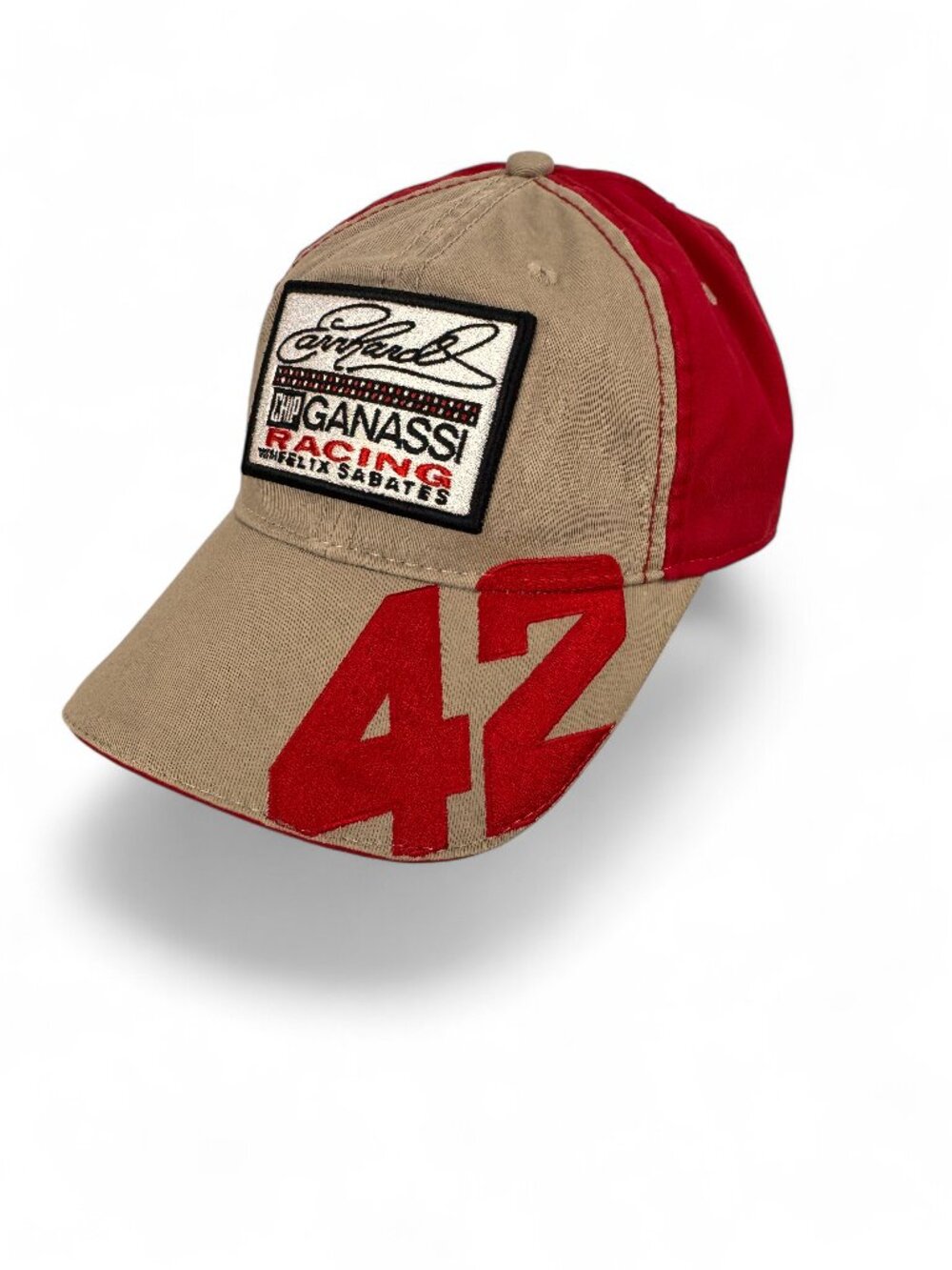 NASCAR Hat Earnhardt Ganassi Racing Felix Sabates #42 Red Tan Adjustable